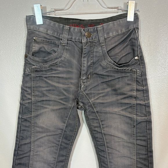 Source Unknown Gray Straight Leg Jeans with Textured Finish - Picture 2 of 9